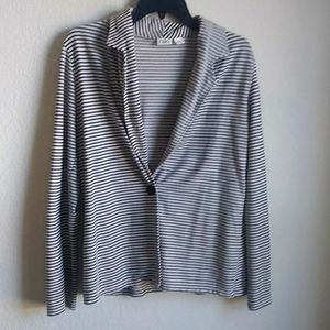 Striped black and white Blazer